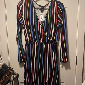 Cute black strip dress